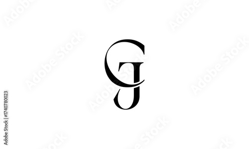 CJ initial letters, monogram logo
