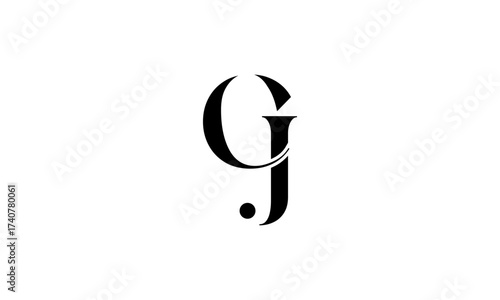 CJ initial letters, monogram logo