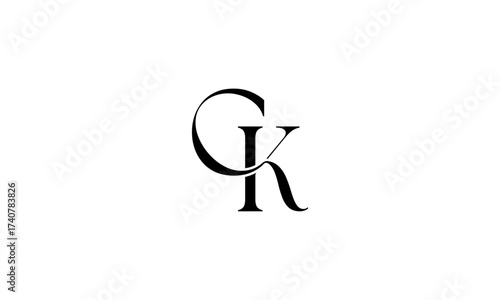 CK initial letters, monogram logo