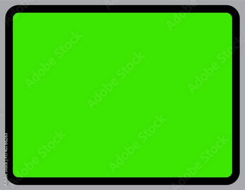 gold frame green screen vector design template