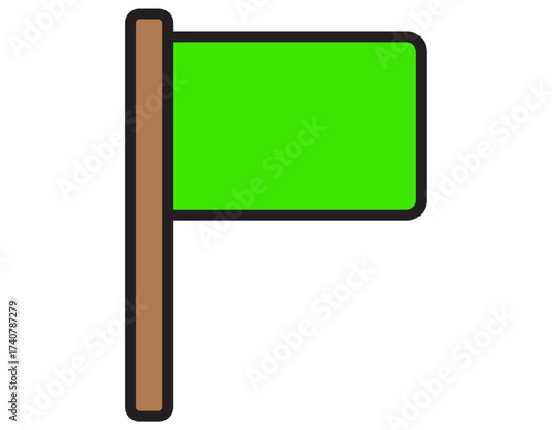 flag green screen vector design template