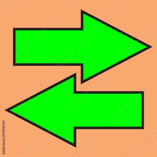 arrow shapes green screen vector design template