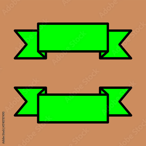 banner shapes green screen vector design template