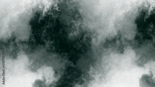 Abstract smoky cloud texture with soft white and dark gray tones blending seamlessly. Atmospheric misty pattern resembling fog or vapor movement, ideal for backgrounds and digital art.