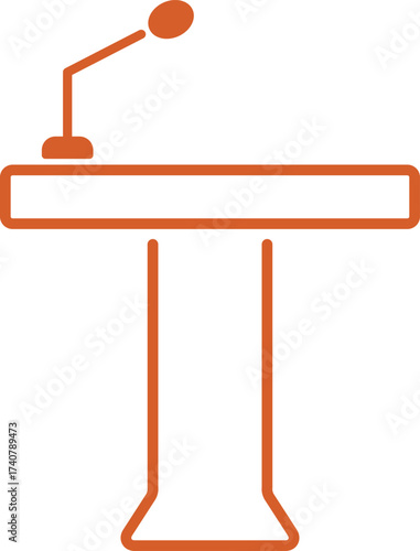 Icon of Podium suitable  for  corporate diversity campaigns, presentations