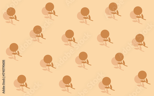 Seamless spring pattern with simple flower on clear transparence background design, vector