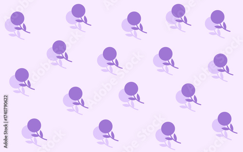 Seamless spring pattern with simple flower on clear transparence background design, vector.
