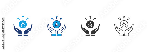 Dexterity Icon Set Multiple Style Collection