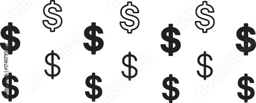 Dollar icon set, money currency icons, finance payment symbols, dollar currency vector, dollar icon design, modern dollar icon set, dollar collection icons, isolated dollar icon set