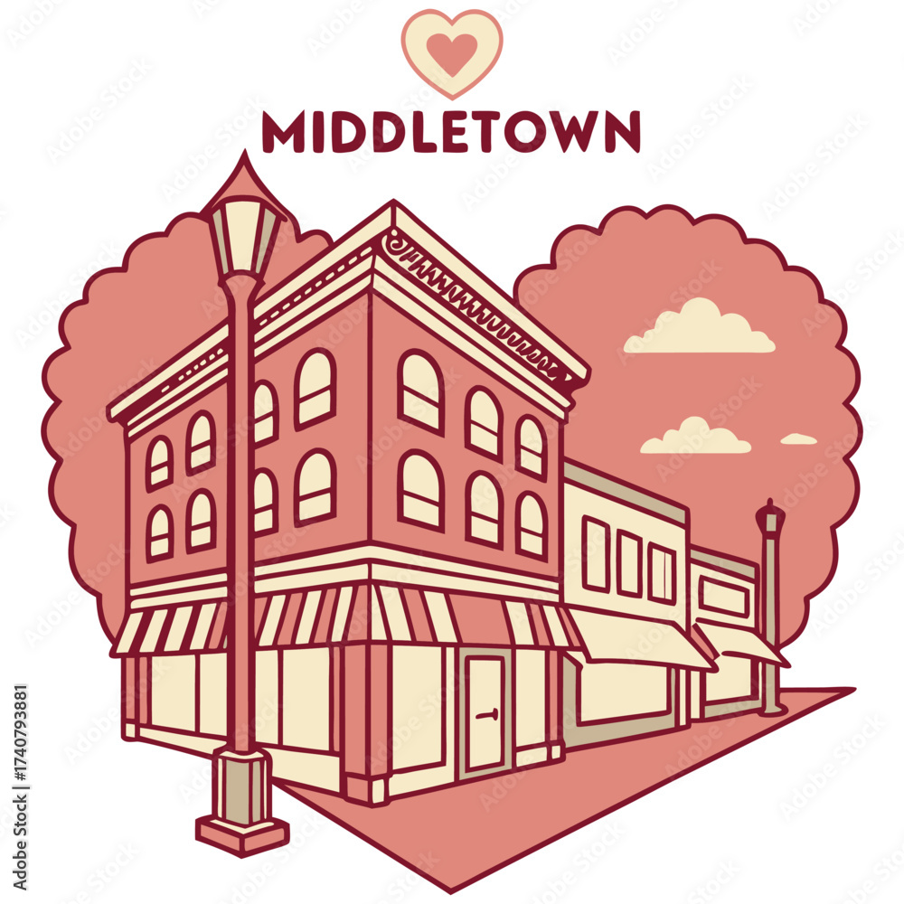 Fototapeta premium Middletown Culture, Community, Charm