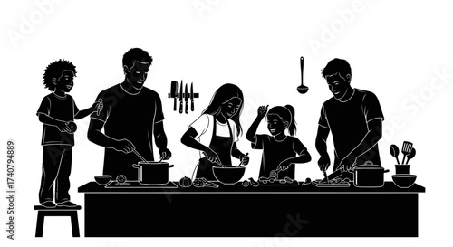 family cooking together creates cherished memories in their home kitchen