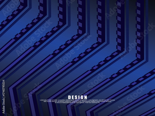 Premium background design with diagonal dark blue stripes pattern. Vector horizontal template for digital lux business banner, contemporary formal invitation, luxury voucher, prestigious gift certific