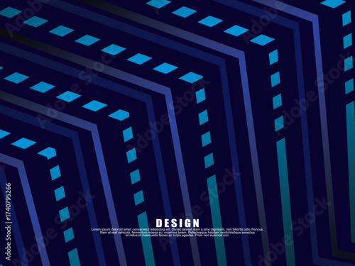 Premium background design with diagonal dark blue stripes pattern. Vector horizontal template for digital lux business banner, contemporary formal invitation, luxury voucher, prestigious gift certific