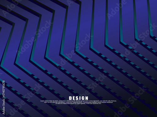 Premium background design with diagonal dark blue stripes pattern. Vector horizontal template for digital lux business banner, contemporary formal invitation, luxury voucher, prestigious gift certific