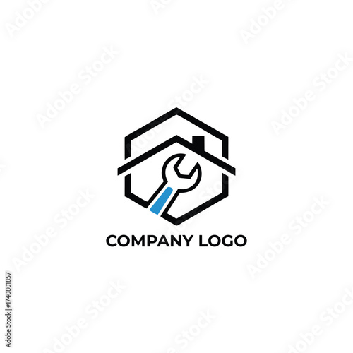 construction comapny logo minimal