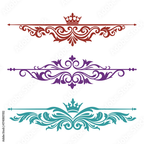 Set of vintage royal ornamental dividers.