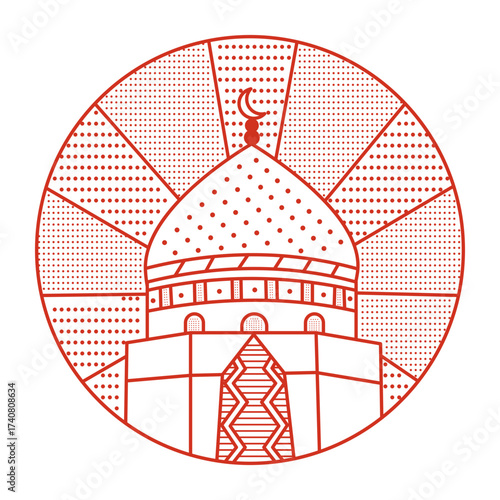 A line style illustration showing najaf