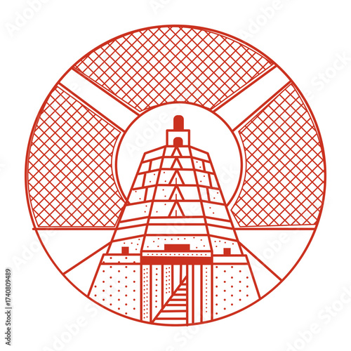 A linear style illustration representing sri siva
