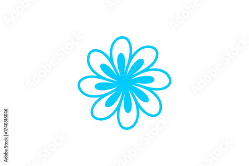blue flower vector