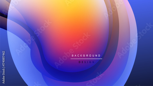 Abstract fluid shapes blend vibrant colors. Gradient transitions create dynamic visual effect. Modern design element for backgrounds.
