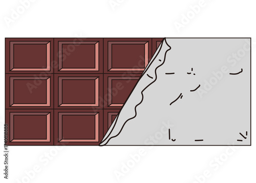 銀紙に包まれた板チョコ