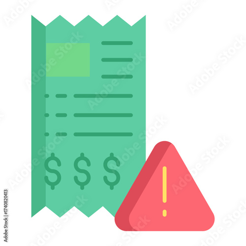 payment alert flat icon design