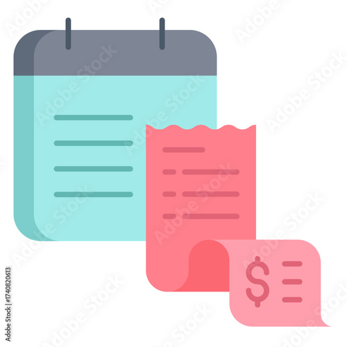 due bill flat icon design