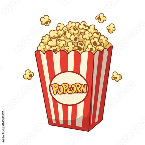 Enjoying a classic movie night with a overflowing bucket of buttery popcorn, perfect for entertainment and snacking moments.