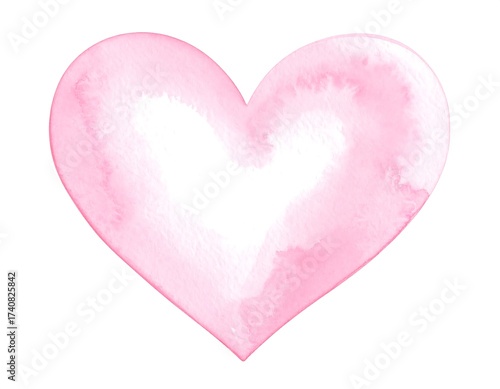 Soft pink watercolor heart