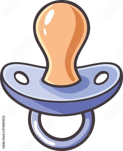 Baby Pacifier Vector Nursery Cartoon Illustration