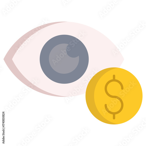 monitor wealth flat icon design