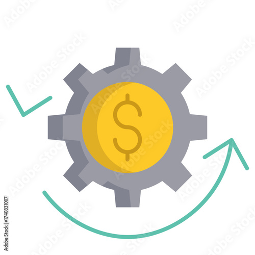 wealth management flat icon design