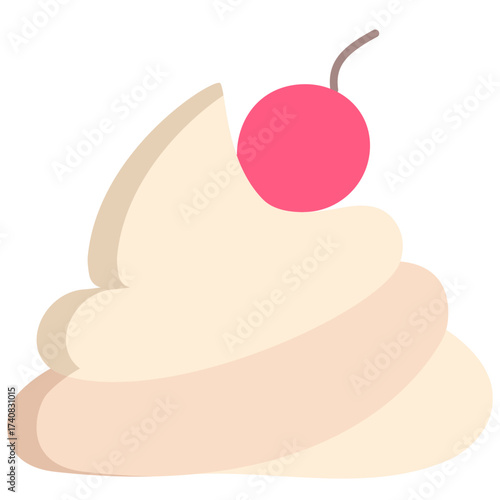 whip cream flat icon design