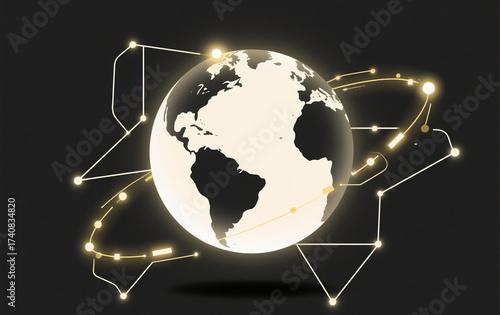 globe on the background of the earth