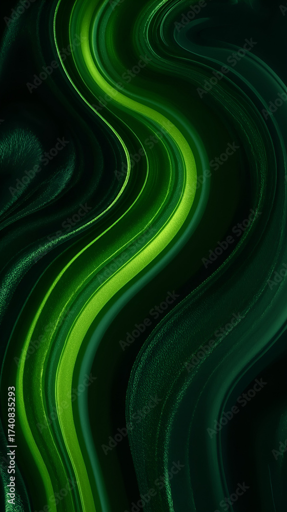 Obraz premium abstract green background with waves