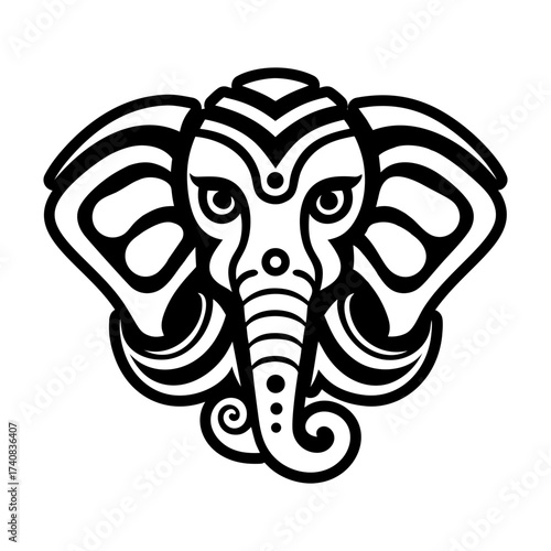 Collection of Glyph Style Elephant Logos 

