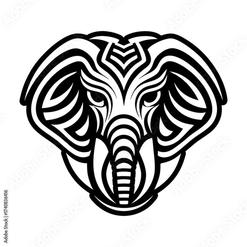 Collection of Glyph Style Elephant Logos 

