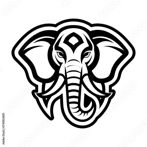Collection of Glyph Style Elephant Logos 

