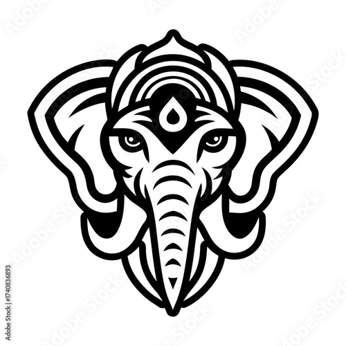 Collection of Glyph Style Elephant Logos 

