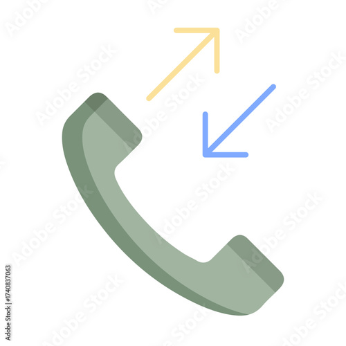 call conversion flat icon design