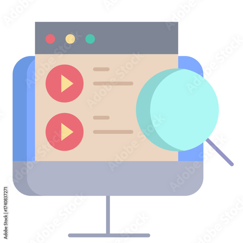 online search flat icon design