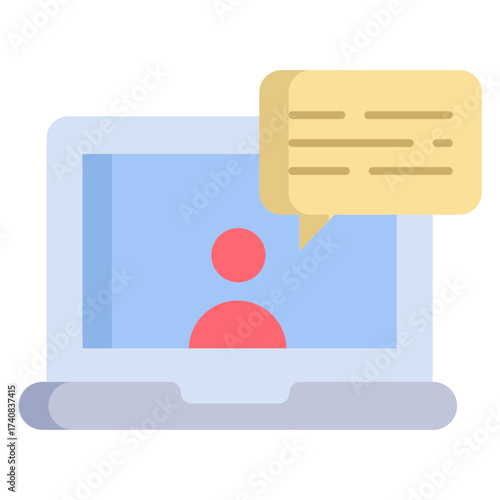 user chat flat icon design
