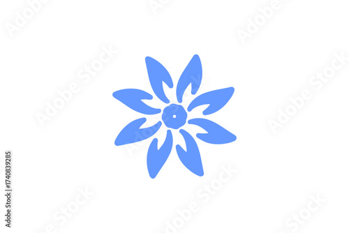 blue flower vector