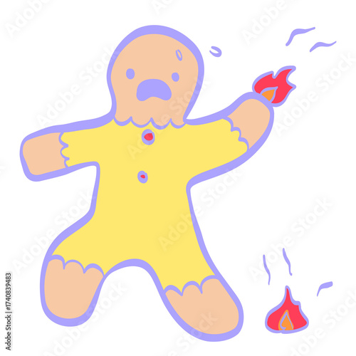 Messy merry Christmas chaos holiday cartoon