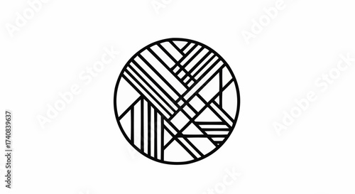 A illustration of vector logo with simple color 