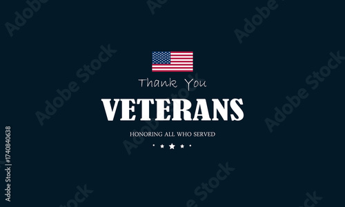 Happy Veterans Day United States of America background vector illustration