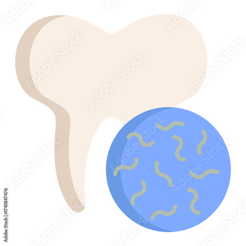 bacteria flat icon design
