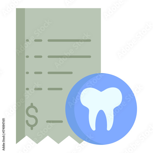 dental bill  flat icon design