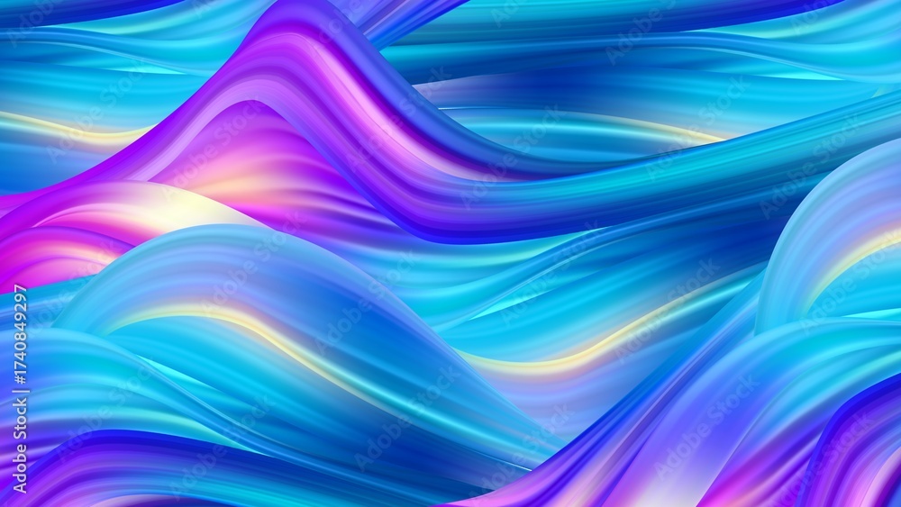 Fototapeta premium abstract blue background with waves