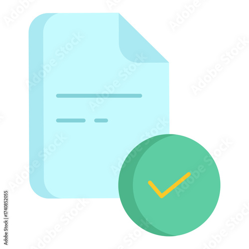 approved document flat icon design